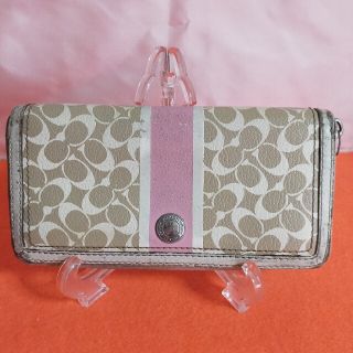 コーチ(COACH)のCOACH コーチ シグネチャー 本革 ラウンドファスナー 長財布 104(財布)