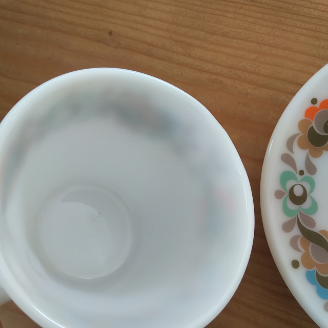 イギリス製 JAJ PYREX オールドパイレックス カップ&ソーサー
