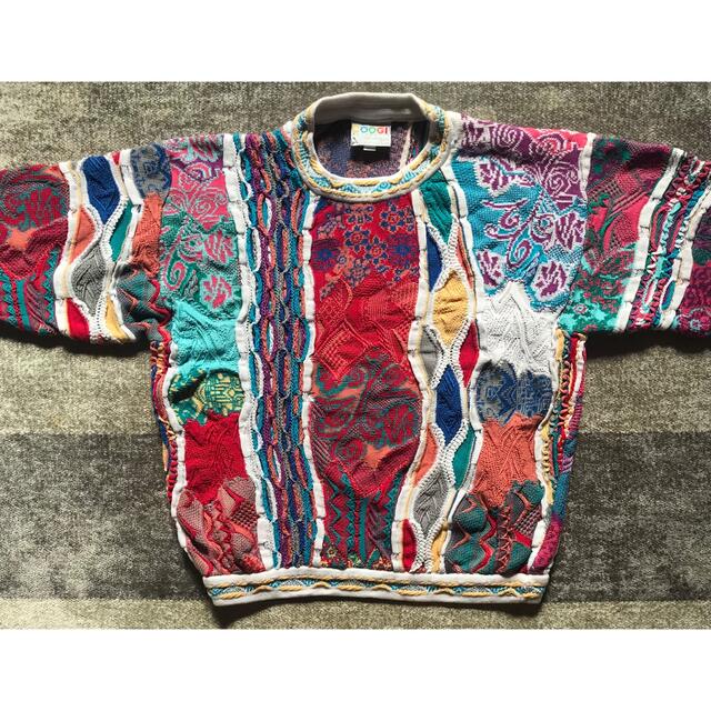抜群のカラー配色 芸術 COOGI AUSTRALIA クージー ニットセーター 最