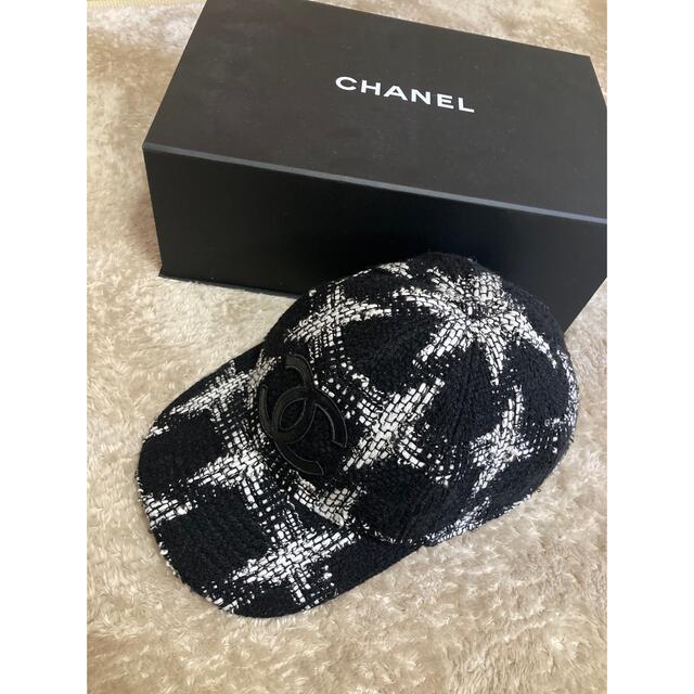 レディースCHANEL ツイードキャップ