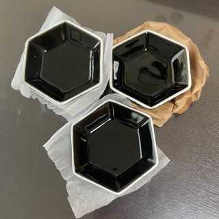 イケア(IKEA)のIKEA 小皿/豆皿 ⭐︎ ブラック ⭐︎ 六角形 5枚セット(食器)