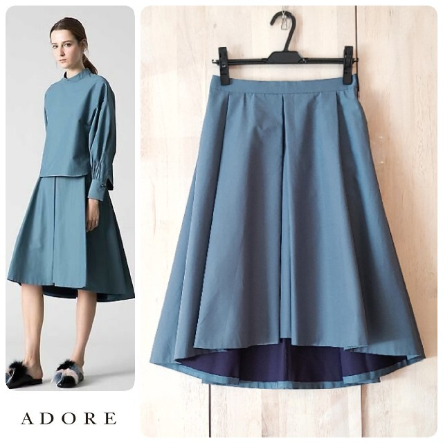 ◇幻◇秋冬新品 定価3.2万円 ADORE コットンアシメトリーヘムスカート-