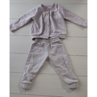 プチバトー(PETIT BATEAU)のプチバトー スウェット セットアップ【24m86cm】(カーディガン/ボレロ)