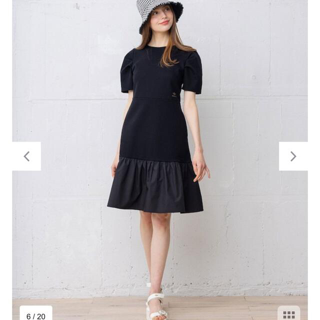 【美品】トッカ　DOUBLE KNIT DRESS ブラック　フレアワンピース