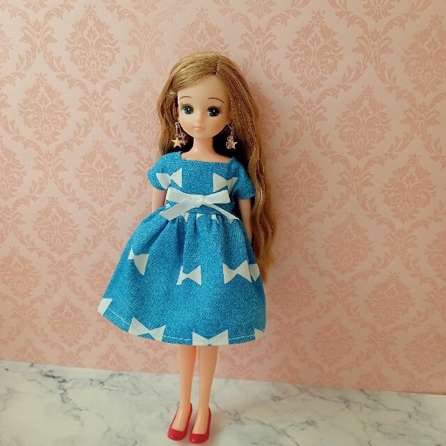 WY10 人形服 ドール服 藍インジゴ BJD服 4分 欧風 レトロセット 海外