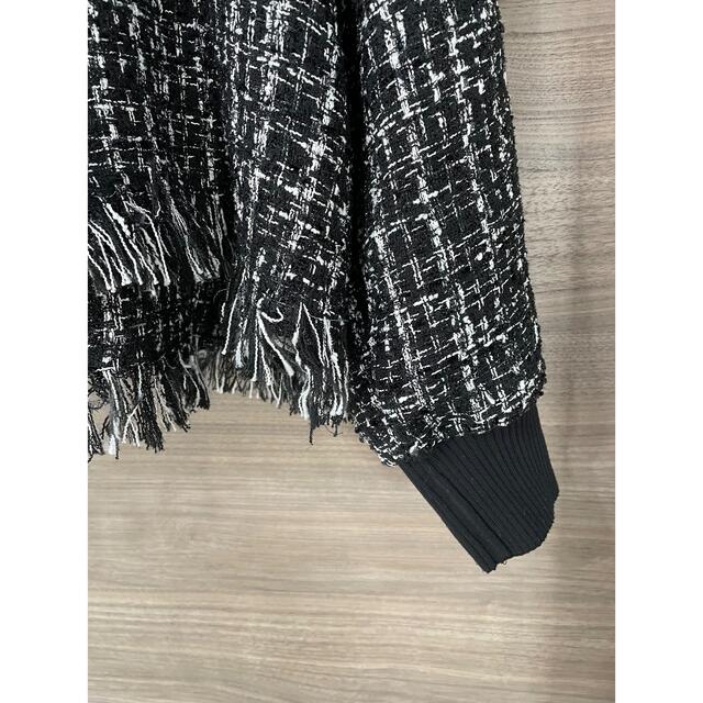 ZARA(ザラ)の【ZARA/ザラ】ツイードトップス/黒(S) レディースのトップス(カットソー(長袖/七分))の商品写真