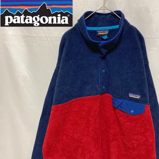 patagonia パタゴニア シンチラ スナップT フリース ネイビー L 見事な