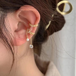 PI019 gold ear cuff pair(イヤーカフ)