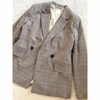 エイチアンドエム テーラードジャケット(レディース)(チェック)の