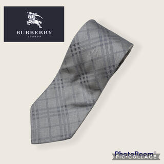 バーバリー(BURBERRY)の【希少】バーバリー　ノバチェック　ホースロゴ　ネクタイ　シルク100% 90s(ネクタイ)