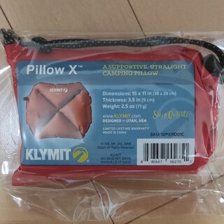 Klymit Pillow X クライミット ピロー エアピロー 枕 RED(枕)