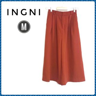 イング(INGNI)の美品　INGNI レディースワイドパンツ ガウチョパンツ　テラコッテ　Mサイズ(キュロット)