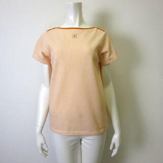 クレージュ(Courreges)のクレージュ courreges カットソー Tシャツ ロゴ M 38 オレンジ(Tシャツ(半袖/袖なし))