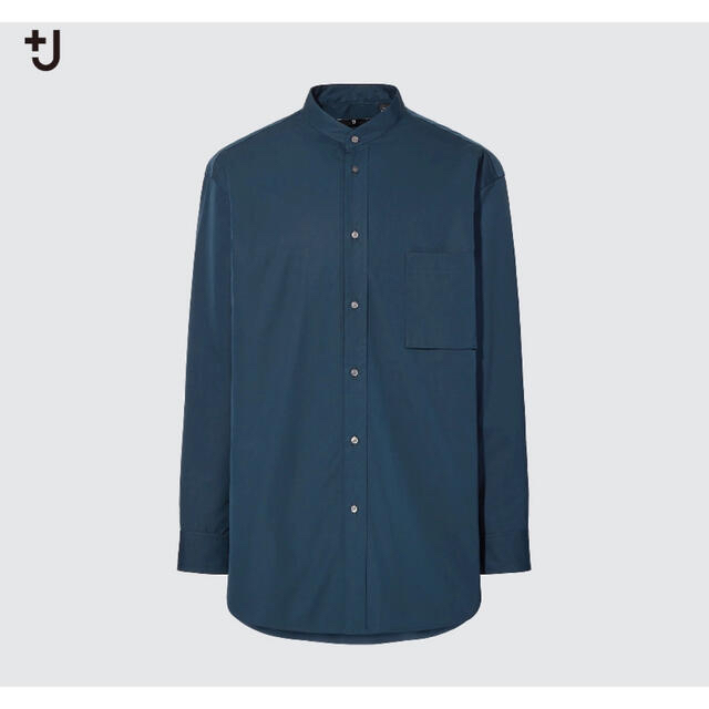 ＋Ｊ　UNIQLO スピーマーコットンオーバーサイズスタンドカラーシャツ　 XL