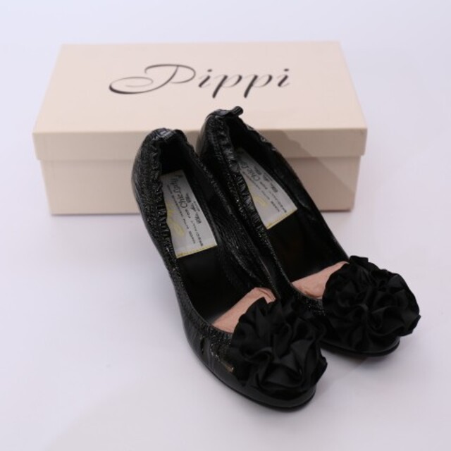 Pippi(ピッピ)の【新品】36.5 pippi エナメル パンプス ハイヒール ブラック レディースの靴/シューズ(ハイヒール/パンプス)の商品写真