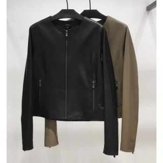 Theory 20SS レザー　ノーカラー　ジャケット P