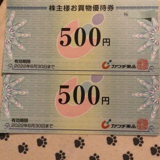 1000円分　カワチ薬品　株主優待券(ショッピング)