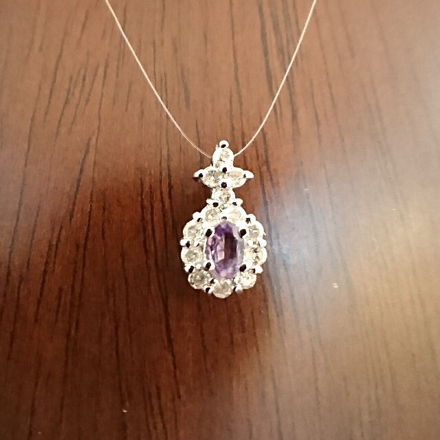 天然アレキサンドライト 0.15ct✨ダイヤモンド ネックレス トップ プラチナ レディースのアクセサリー(ネックレス)の商品写真