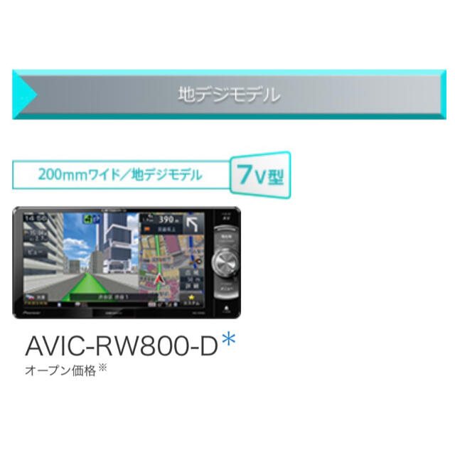 【限界価格】 品 AVIC-RW800-D ワイドナビ Pioneer