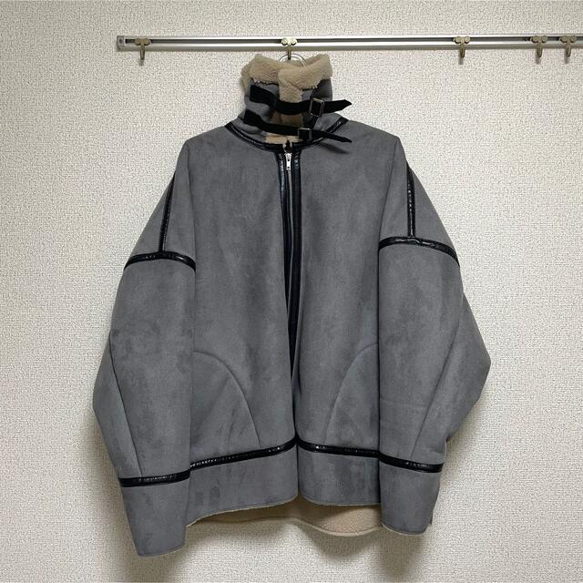 【値下げ中】フェイクムートンジャケット(グレー)(FreeSize)