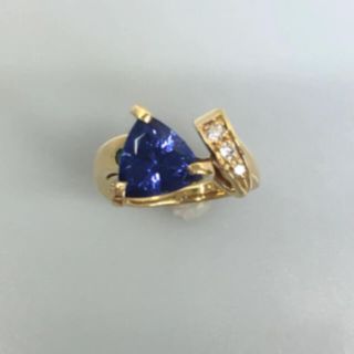 K18 タンザナイト リング　2.3ct 9号(リング(指輪))