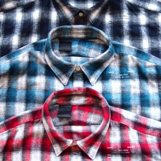 N.HOOLYWOOD STAMPED CHECK SHIRTS シャツ約77cm袖丈