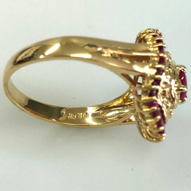 K18 ルビー リング 1.35ct 1