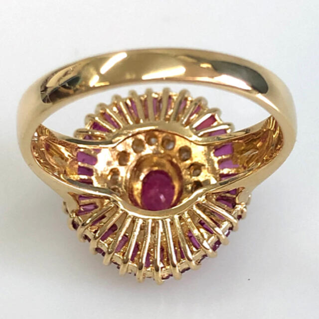 K18 ルビー リング 1.35ct 2
