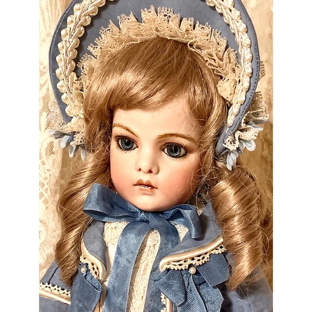 💙30〜32㎝サイズウエッジウッドブルーのビスクドール用ドレス 💙30〜32㎝サイズウエッジウッドブルーのビスクドール用ドレス