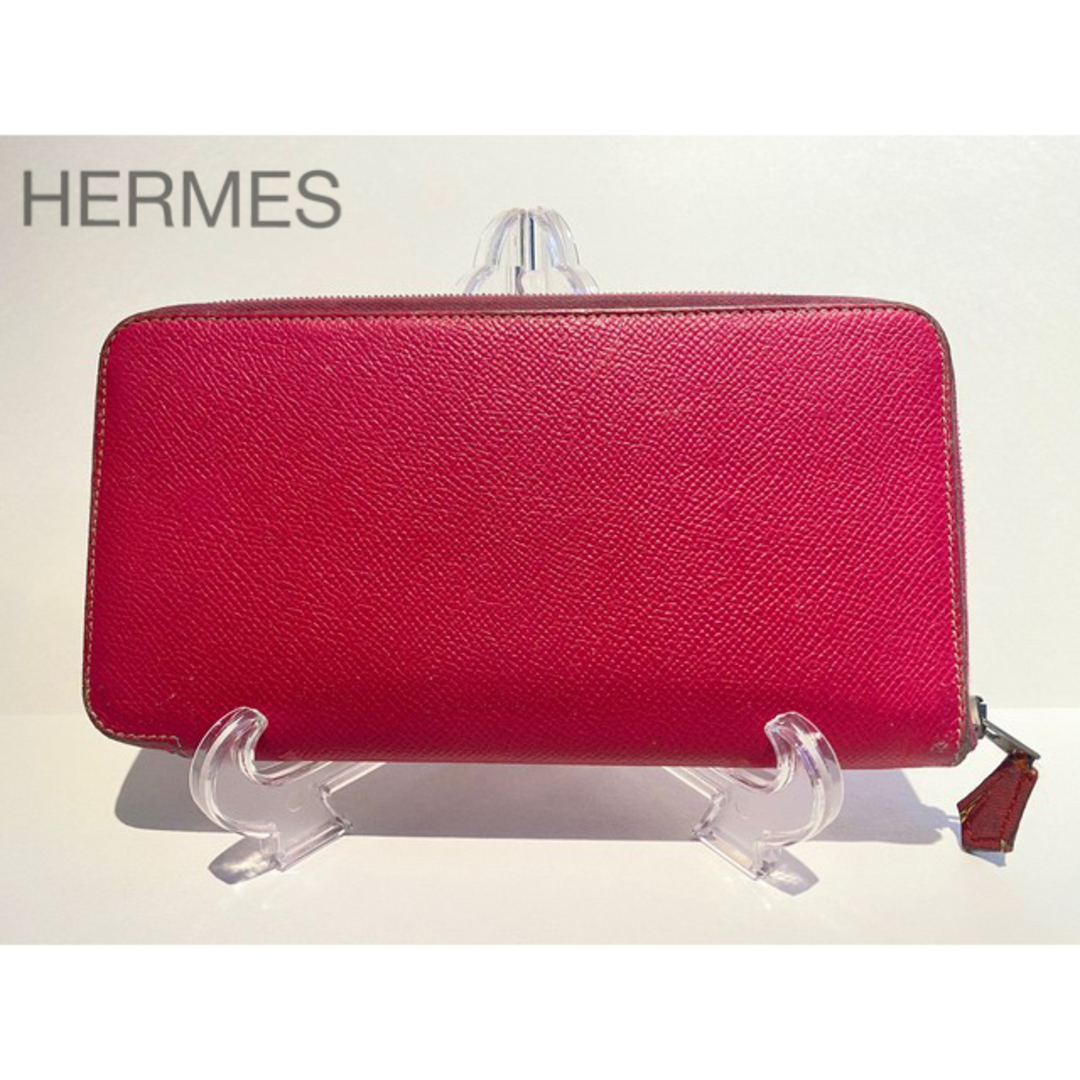 HERMES（エルメス） アザップロングシルクイン 長財布 ピンクシルクイン