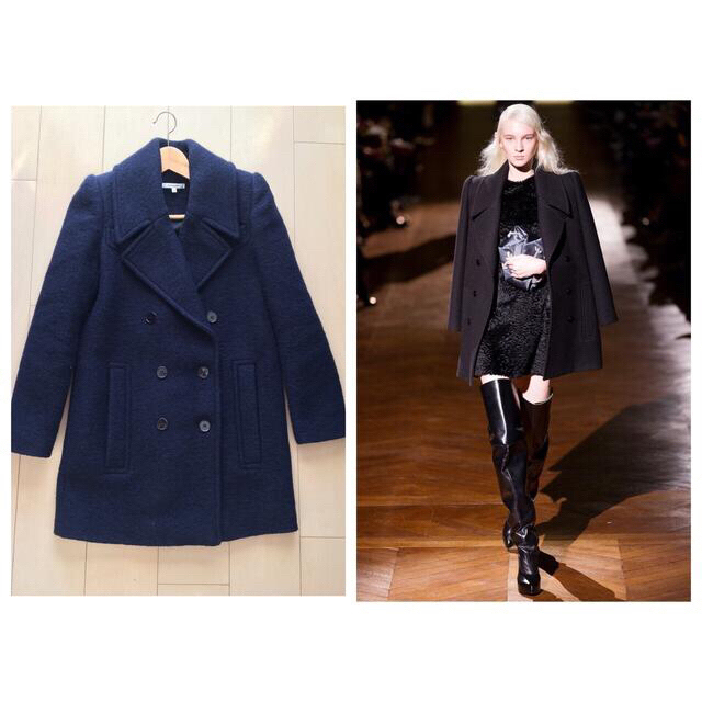 CARVEN(カルヴェン)の定価10万円以上 CARVEN ウールコート ネイビー レディースのジャケット/アウター(ピーコート)の商品写真