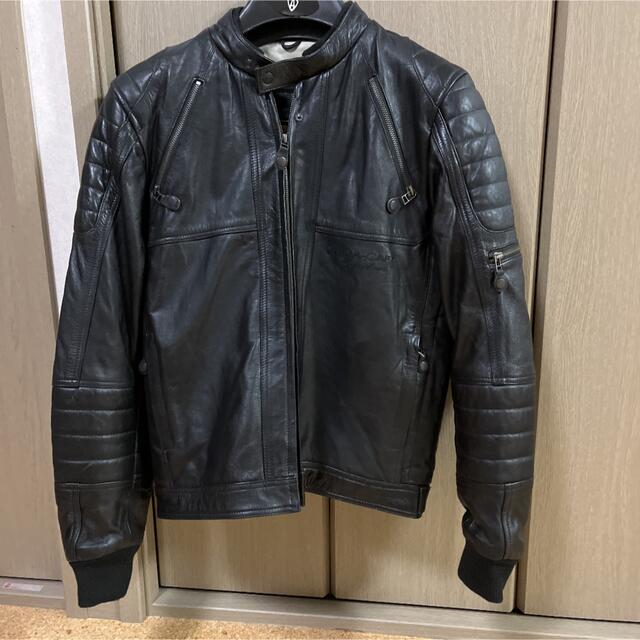 BLACK CAFE レザーバイクジャケット 未使用品 着感はSからMサイズ感