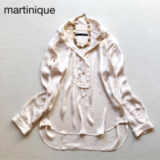 マルティニークルコント(martinique Le Conte)の887マルティニーク 春色アイボリーとろみブラウス ロールアップ可プルオーバー(シャツ/ブラウス(長袖/七分))