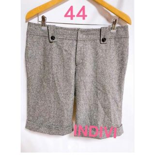 インディヴィ(INDIVI)のINDIVIハーフパンツ  大きいサイズ 44(ハーフパンツ)