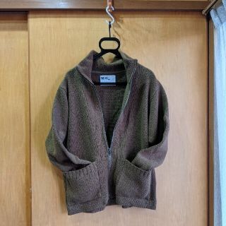 マーガレットハウエル(MARGARET HOWELL)のSALE‼️マーガレットハウエルのニットブルゾン Lサイズ(ニット/セーター)