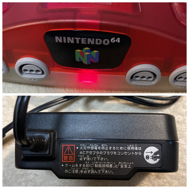 希少・超美品 NINTENDO 64 ニンテンドー セット クリアレッド