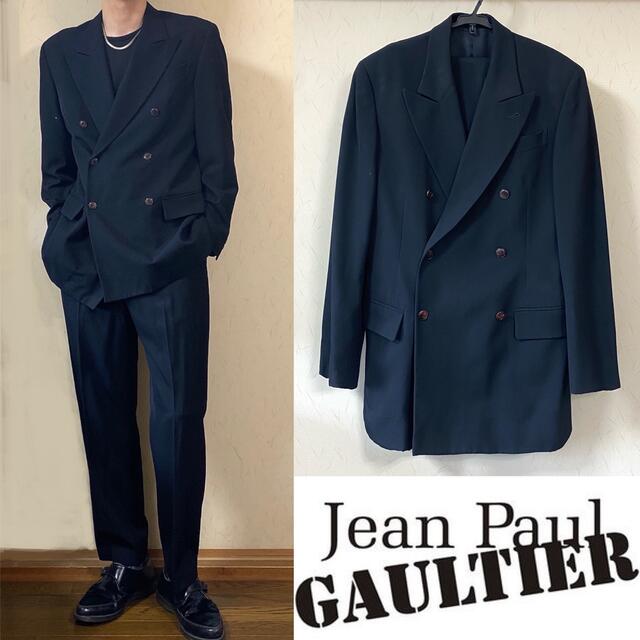 幻想的 Jean Paul GAULTIER スーツ セットアップ リネン ネイビー