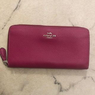 コーチ(COACH)のCOACH  コーチ  長財布　ラウンドジップ　ピンク(長財布)