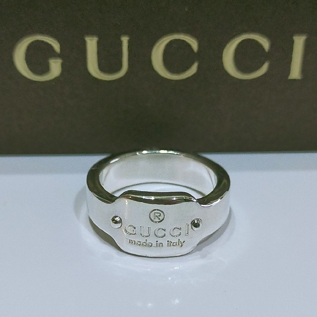 Gucci - グッチ GUCCIロゴ スクエアタグリング 6.5〜7号の通販 by あおりんご｜グッチならラクマ