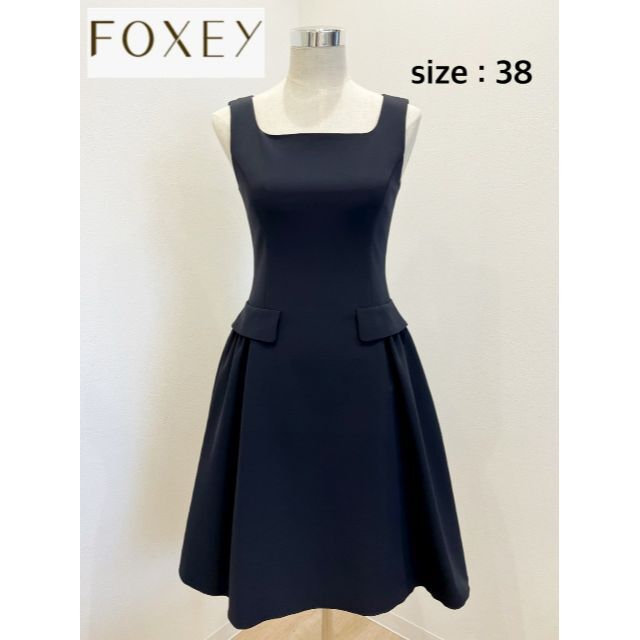 未使用に近い】FOXEY NEW YORK*ひざ丈ワンピース・サイズ38 最新