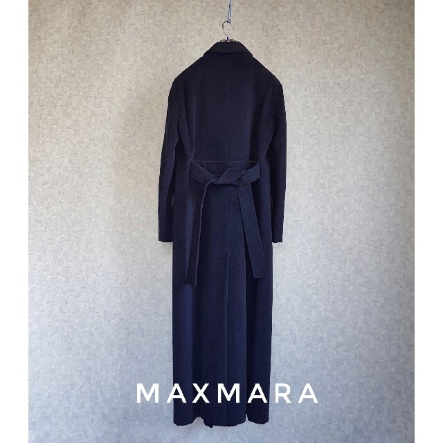 【美品】MaxMara 高級ベルテッドコート 28万 イタリア製