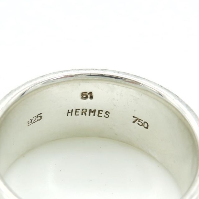 極希少 美品 エルメス H ロゴ ゴールド シルバー リング 指輪 HH49 3