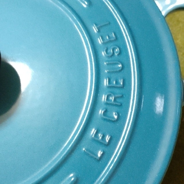 LE CREUSET(ルクルーゼ)のル・クルーゼ　鍋　グリーンがかったブルー インテリア/住まい/日用品のキッチン/食器(鍋/フライパン)の商品写真