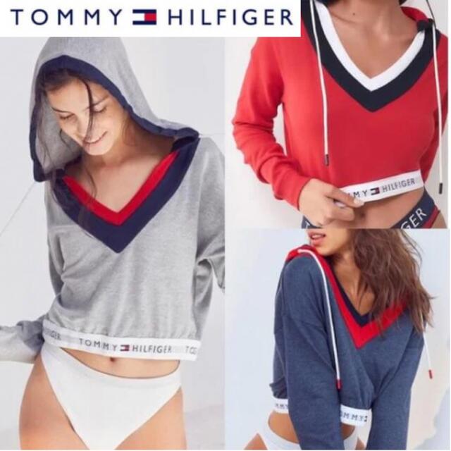 TOMMY HILFIGER(トミーヒルフィガー)の限定！トミーヒルフィガー Hoodie sweatshirtフード付きスウェット レディースのトップス(トレーナー/スウェット)の商品写真