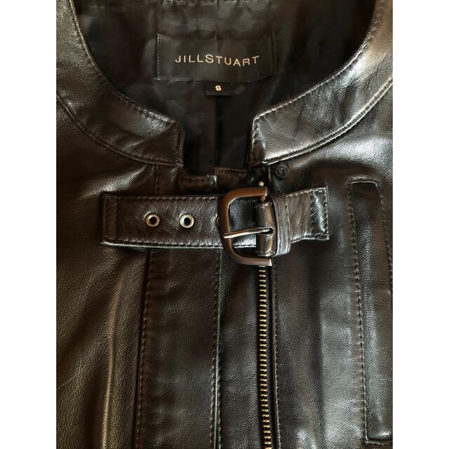 JILLSTUART◆牛革◆レザージャケット◆黒◆S◆ジルスチュアート