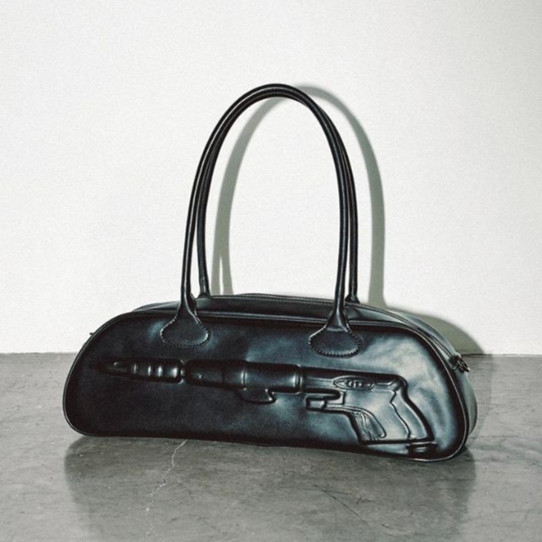 Conp ユニセックス 2way 銃柄 ボストンバッグ ショルダー 立体の Conp ユニセックス 2way 銃柄 ボストンバッグ ショルダー 立体の