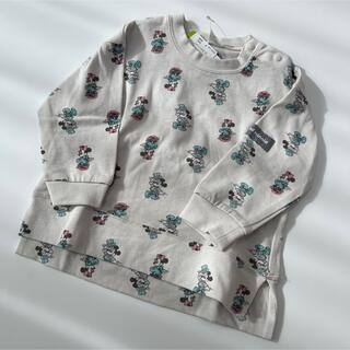 ディズニー(Disney)のバースデイ レトロミッキー 薄手 Tシャツ 90(Tシャツ/カットソー)