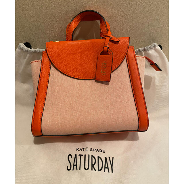 KATE SPADE SATURDAY(ケイトスペードサタデー)の最終値下げ‼️美品　ケイトスペード サタデー　キャンバス×レザー　ハンドバッグ レディースのバッグ(ハンドバッグ)の商品写真