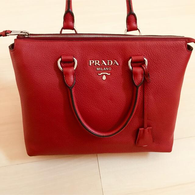 バッグ専用　美品　PRADA プラダ　2wayショルダーバッグ　トートバッグ　赤