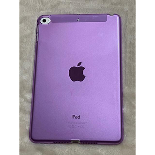 アイパッド(iPad)のお値下げ！iPad mini 4 セルラー 16gb シルバー 紫のケース付き(タブレット)
